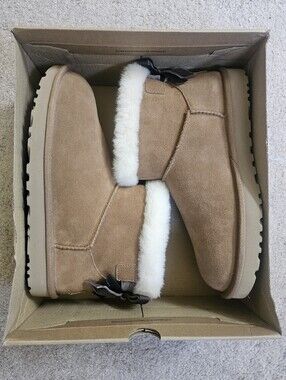 UGG Mini Bailey Mixed Bow chestnut boots